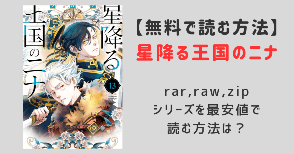 星降る王国のニナrar,raw,zip無料で読む方法を調査！シリーズを最安値で読む方法は？